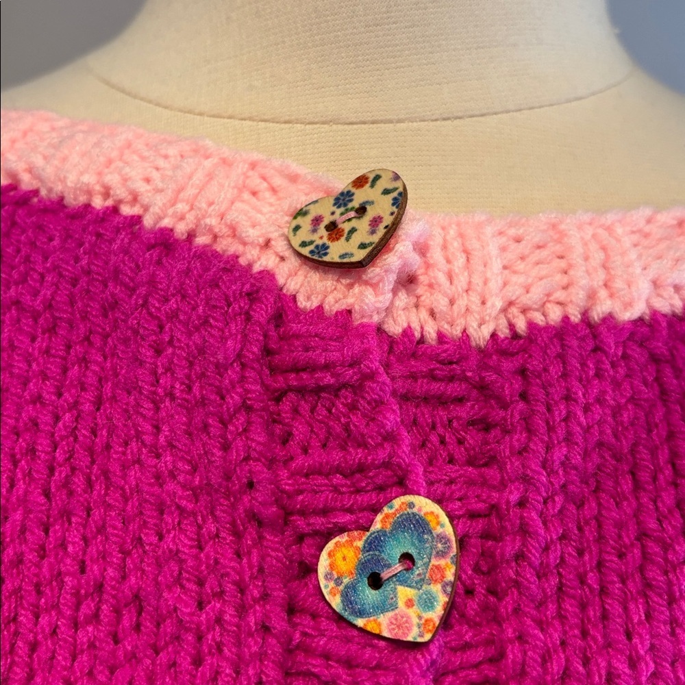Handmade oversized Colorful Striped cardigan Women's Sweater size medium - Picture 4 of 10